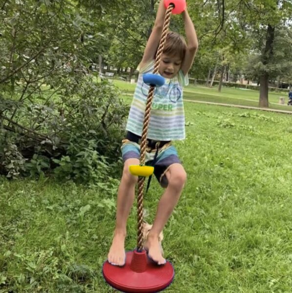 2v1 PVC otroška vrtna gugalnica za plezanje do 100kg