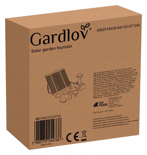 Solarna vrtna fontana črpalka za ribnike