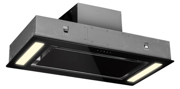 Klarstein Remy stropna napa, vgrajena napa, 90 cm EEK, A 630 m³/h Touch LED, steklo