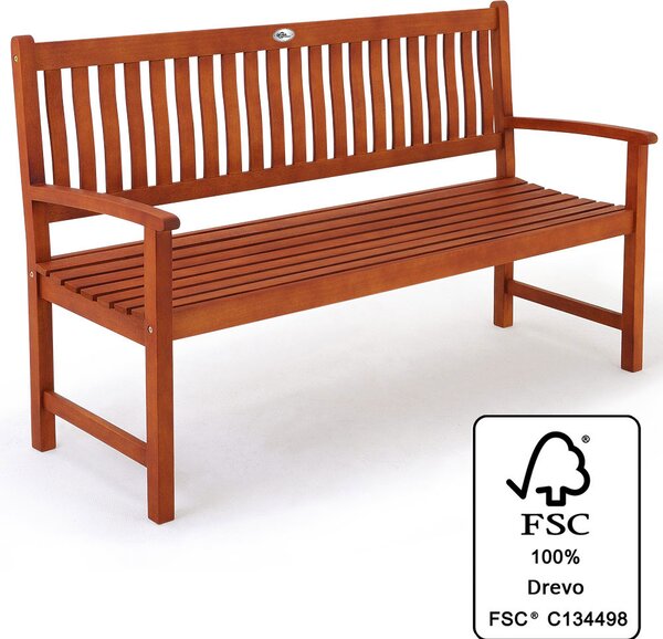 Vrtna klop MAXIMA, 152x55x90cm, naravno rjava Casaria