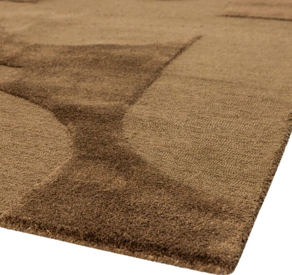 Rjava preproga iz mešanice volne 170x240 cm Livo – WOOOD