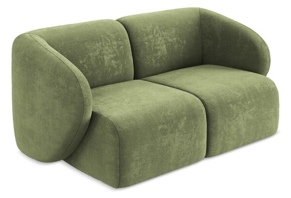 Zelena sedežna garnitura iz šenilje 174 cm Lani – Makamii