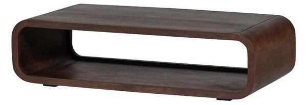 Klubska mizica iz masivnega manga v temni naravni barvi 60x120 cm Kinu – WOOOD