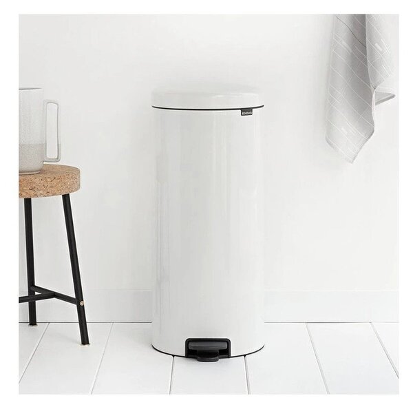 Bel jeklen koš za smeti s pedalom 30 l NewIcon – Brabantia