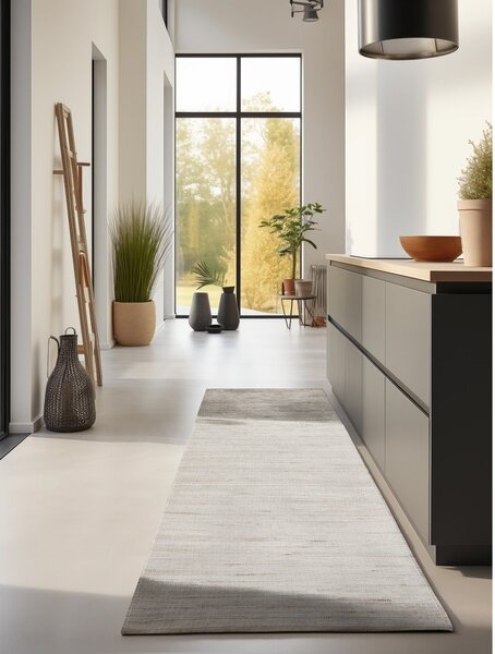 Obojestranski/ročno tkan tekač iz mešanice jute v svetli naravni barvi 80x200 cm Handloom – Hanse Home