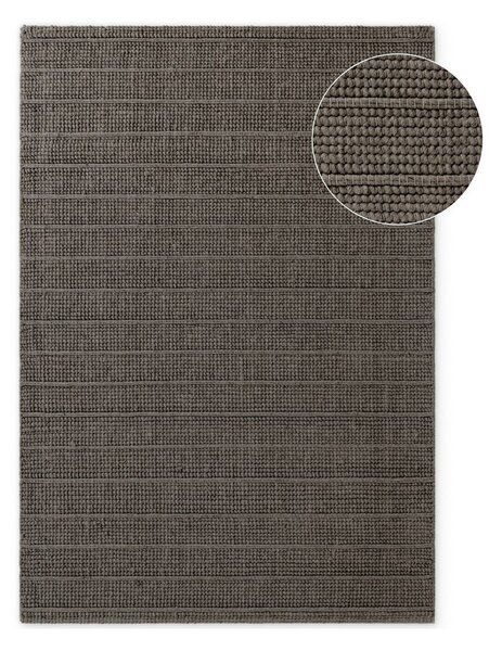 Temno siva/temno rjava ročno tkana volnena preproga 120x170 cm Camden Parker – Ted Baker