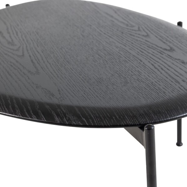 Črna klubska mizica 67x92 cm Kota – WOOOD