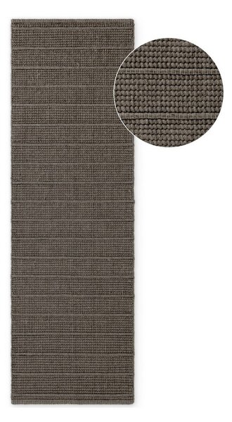 Temno siv/temno rjav ročno tkan volnen tekač 80x250 cm Camden Parker – Ted Baker