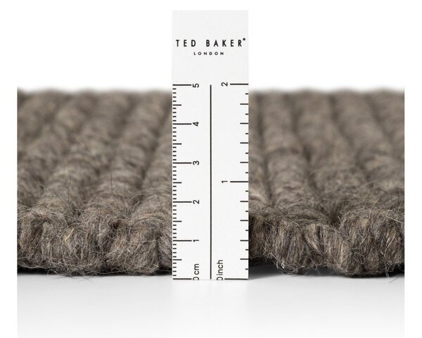 Temno siv/temno rjav ročno tkan volnen tekač 80x250 cm Camden Parker – Ted Baker