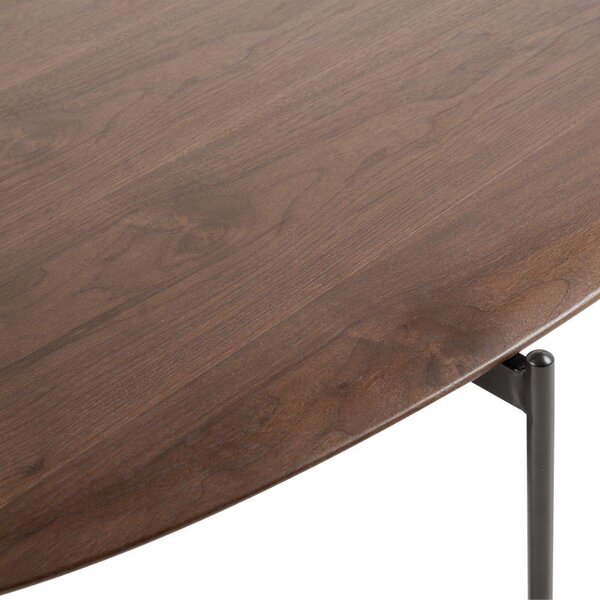 Klubska mizica v temni naravni barvi 97x121 cm Kota – WOOOD