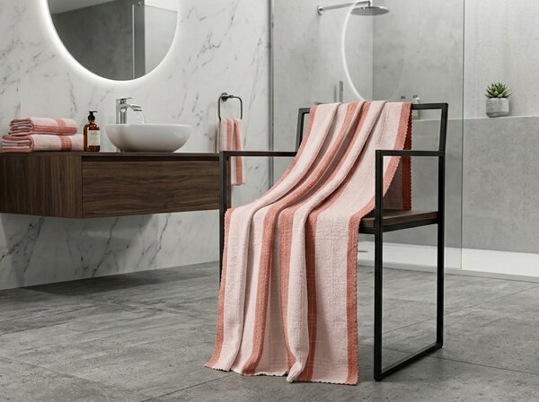 Hitrosušeča brisača VELMORA 50x100 cm roza, 100% mikrotkanina