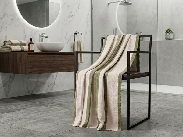 Hitrosušeča brisača VELMORA 50x100 cm olivna, 100% mikrotkanina
