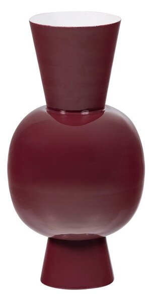 Bordo rdeča kovinska vaza (višina 38 cm) Auri – WOOOD