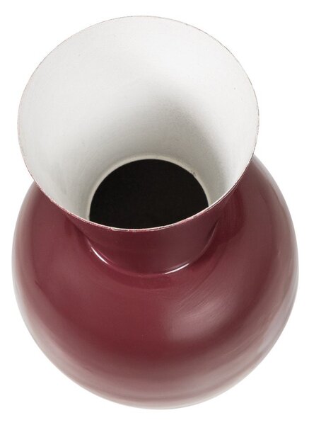 Bordo rdeča kovinska vaza (višina 38 cm) Auri – WOOOD