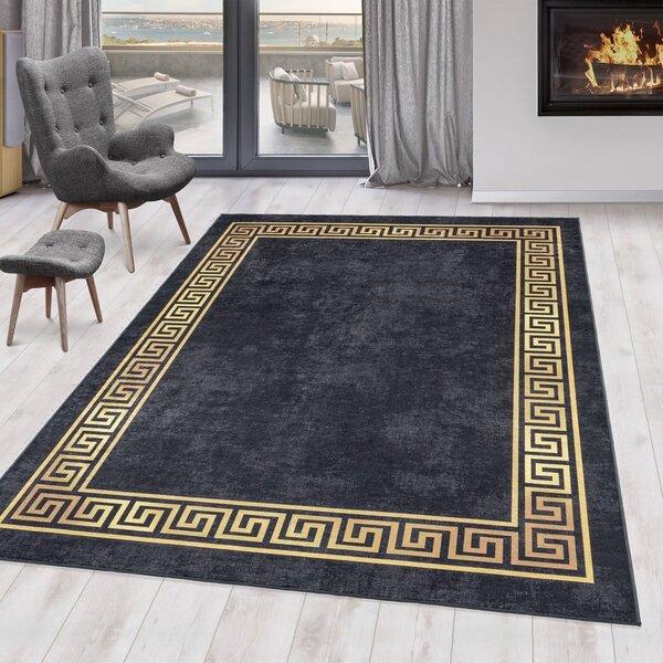 Antracitno siva pralna preproga 80x150 cm Fiesta – Ayyildiz Carpets