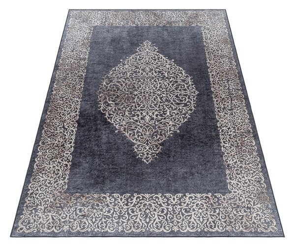 Antracitno siva pralna preproga 80x150 cm Fiesta – Ayyildiz Carpets