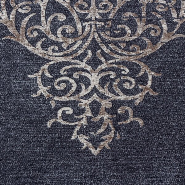 Antracitno siva pralna preproga 80x150 cm Fiesta – Ayyildiz Carpets