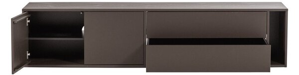 Temno rjava TV omarica iz masivnega bora 200x45x44 cm Settle Down – vtwonen