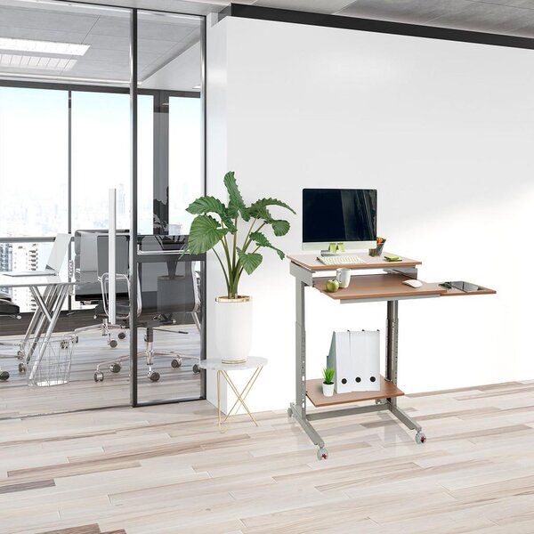 MID.YOU Pisalna Miza Workstation, Siva, Barva Bukve