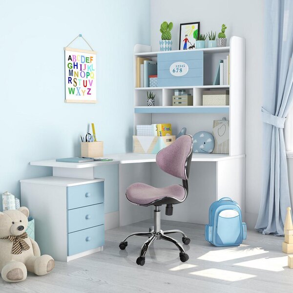 MID.YOU Mladinski Vrtljivi Stol Kiddy Gti 3, Roza