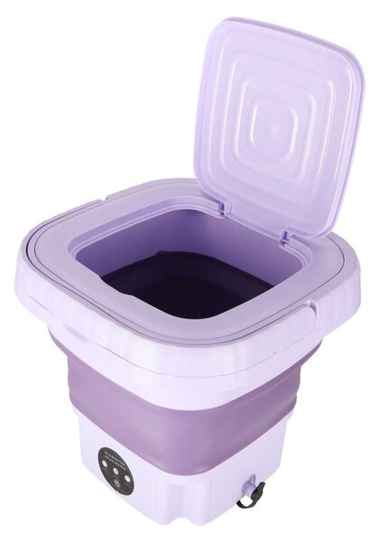 Mini prenosni pralni stroj 8 L - vijoličen