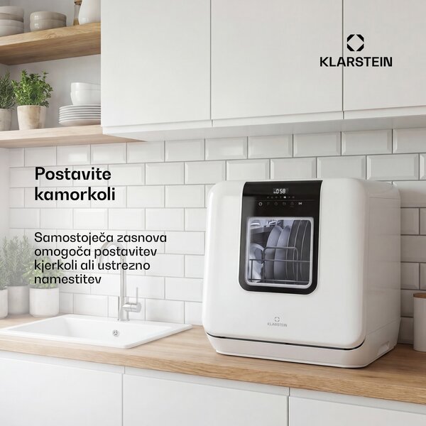 Klarstein Melville namizna pomivalni stroj | 7 programov | Aqua-Stop tehnologija | 860 W | 42 cm