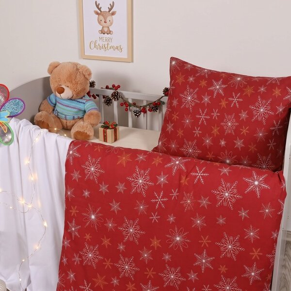 Božična posteljnina Aurelia rdeča EMI, Otroški set 90x130 + 45x65