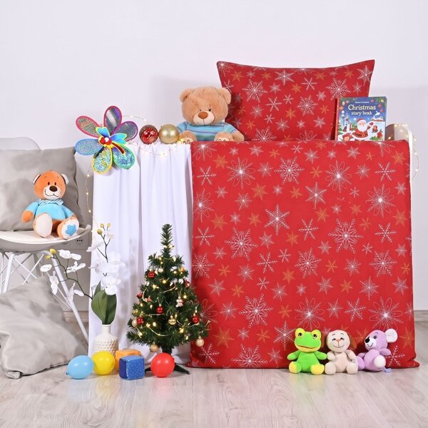 Božična posteljnina Aurelia rdeča EMI, Otroški set 90x130 + 45x65