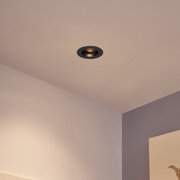 Moderni vgradni reflektor bronasto-sive barve GU10 50 mm okrogel nagibni - Rondoo