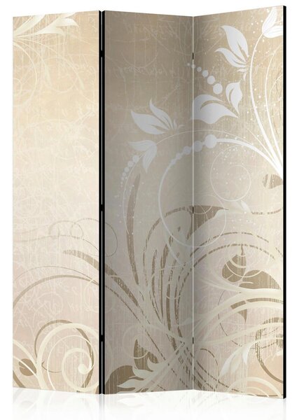 PARAVAN 135/172/3 cm bela, ekru