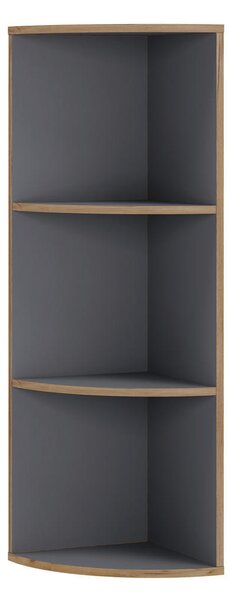KOTNI REGAL 33/110/33 cm antracit, medeni hrast