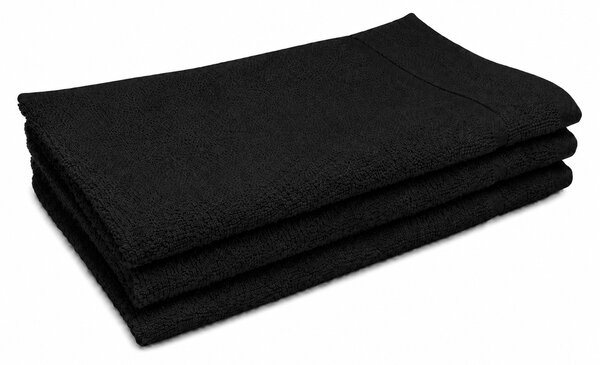 Brisača Classic mala črna 30x50 cm, 100% bombaž