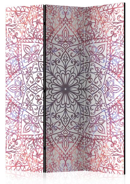 PARAVAN 135/172/3 cm bela, vijolična