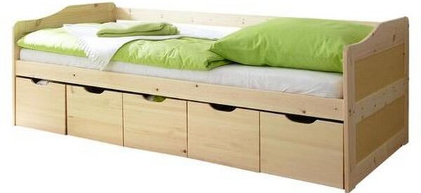 POSTELJA S PREDALOM 90 cm x 200 cm , barve bora