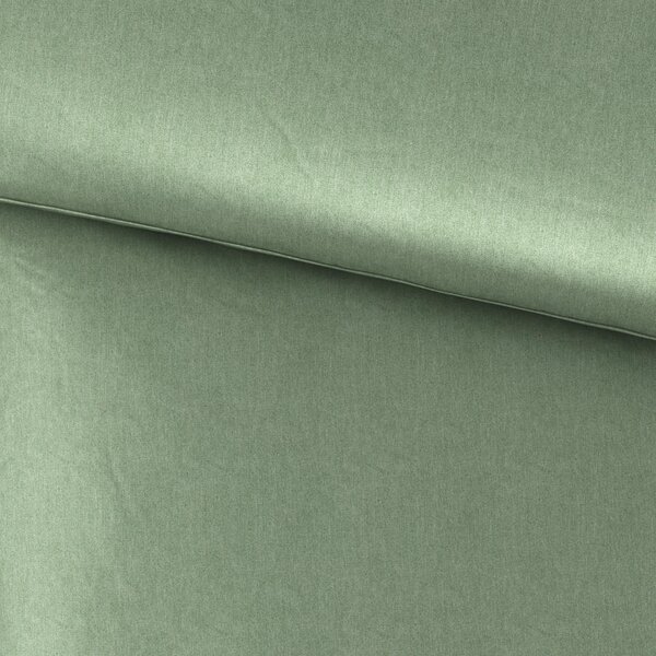 POSTELJNINA STONE WASH 200/200 cm saten zelena