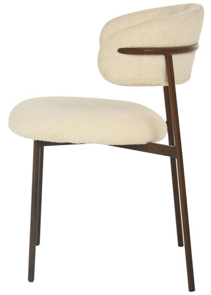 STOL, les, kovina, tekstil bela