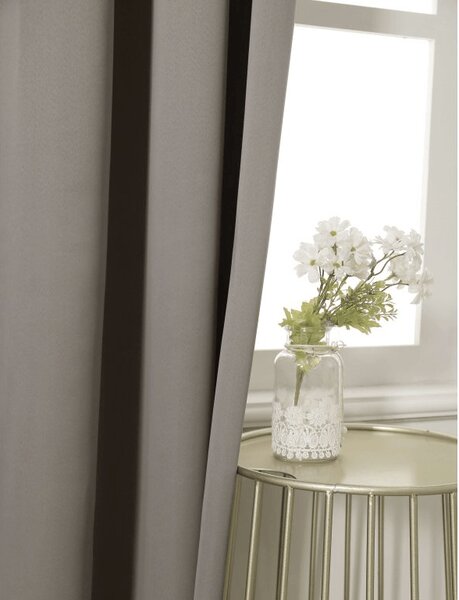 Sivo-rjava zavesa OXFORD 140x250 cm Za obesiti: Trak za nabiranje