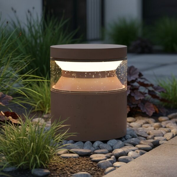 IDEAL LUX Ideal Lux LED-svetilka za podnožje Boeing, kavno rjava, višina 15 cm, Rjava / rjasta, Kovina