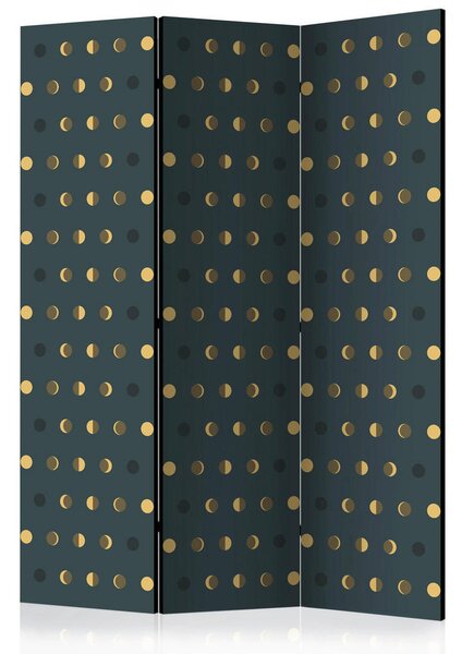 PARAVAN 135/172/3 cm zlate barve, temno zelena