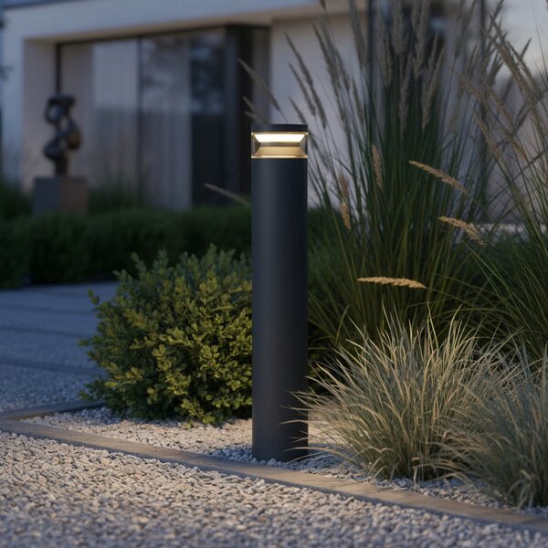 IDEAL LUX Ideal Lux LED-svetilka za pot Boeing, višina 70 cm, črna, IP65, Črna, Kovina