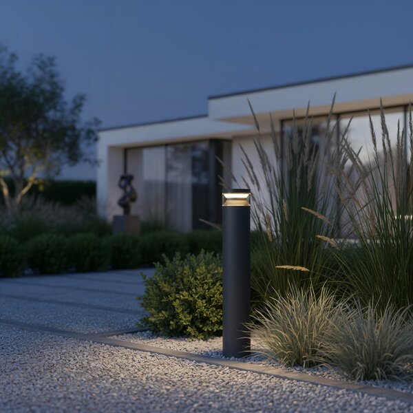 IDEAL LUX Ideal Lux LED-svetilka za pot Boeing, višina 70 cm, črna, IP65, Črna, Kovina