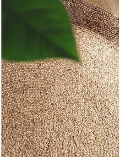 Sivo-bež obojestranska ročno tkana okrogla preproga iz jute ø 120 cm Jutta Greige – Hanse Home