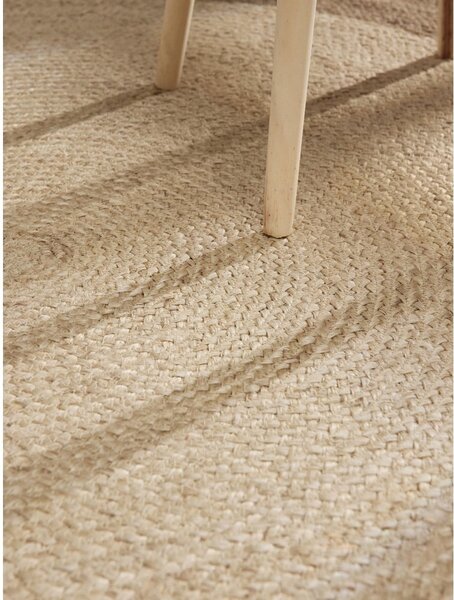 Sivo-bež obojestranska ročno tkana okrogla preproga iz jute ø 120 cm Jutta Greige – Hanse Home