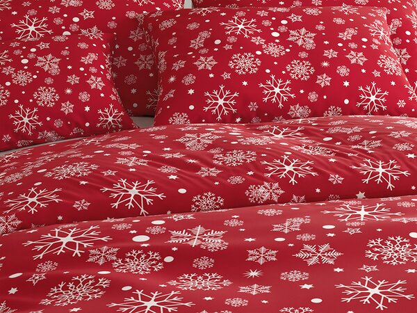 Posteljnina iz mikrovlaken SNOWFALL rdeča Dimenzije posteljnine: 70 x 90 cm | 140 x 200 cm