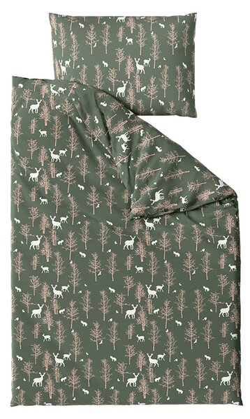 Posteljnina iz mikrovlaken OAK DEER temno zelena Dimenzije posteljnine: 70 x 90 cm | 140 x 220 cm