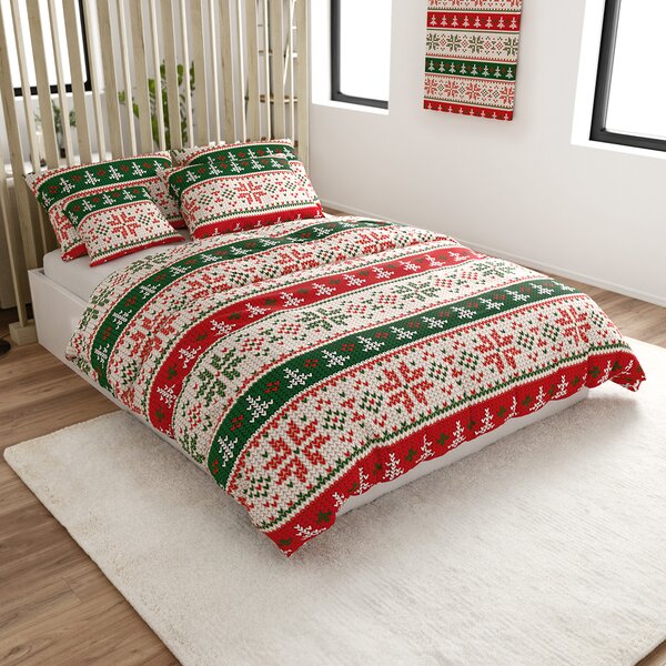 Posteljnina iz mikrovlaken FROSTED CHRISTMAS barvna Dimenzije posteljnine: 70 x 90 cm | 140 x 220 cm