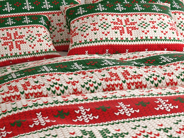 Posteljnina iz mikrovlaken FROSTED CHRISTMAS barvna Dimenzije posteljnine: 70 x 90 cm | 140 x 220 cm