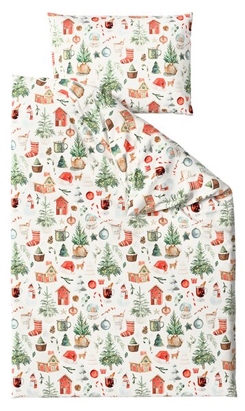 Posteljnina iz mikrovlaken FESTIVE MAGIC bela Dimenzije posteljnine: 2 kom 70 x 90 cm | 200 x 220 cm