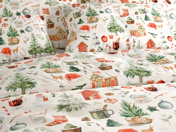Posteljnina iz mikrovlaken FESTIVE MAGIC bela Dimenzije posteljnine: 2 kom 70 x 90 cm | 200 x 220 cm