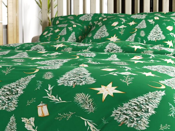 Posteljnina iz mikrovlaken GREEN CHRISTMAS zelena Dimenzije posteljnine: 70 x 90 cm | 140 x 200 cm